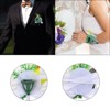 Unique Bargains Silk Wedding Artificial Rose Boutonniere and Wrist Corsage Set - 3 of 4