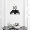 JONATHAN Y 13" Adjustable Iron and Glass Homer Vintage Classic LED Pendant Chrome: ETL Listed, 60W, Hardwired, Metal Shade - 3 of 4