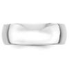 Black Bow Jewelry 7mm or 8mm 10K White Gold Lightweight Half Round Standard Fit Band - 2 of 4