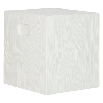 Cube Square Concrete Accent Table - Ivory - Safavieh