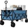 Collapsible Utility Wagon Cart with All Terrain Wheels, Heavy Duty Foldable Beach Wagon, 460 Lb Capacity, 350 L, Portable Shopping Cart - 2 of 4
