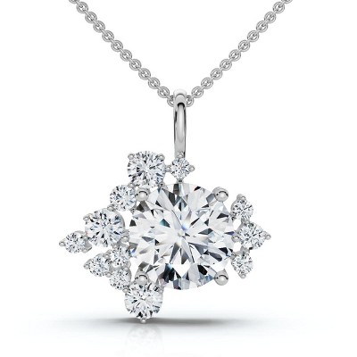 Pompeii3 1.50Ct Diamond Pendant 14k Gold Women's 18" Necklace Lab Created
