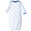 Luvable Friends Baby Boys Cotton Long-Sleeve Gowns 3pk, Boys Elephant Stars - 3 of 4