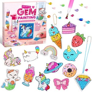 Joyfy 16 Projects Big Gem Art, 5D Gem Painting Craft Kits for Kids, Diamond Arts And Crafts Birthday Gift Painting Activities for Girls 6 to 12 - 1 of 4