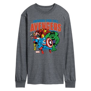 Men's - Marvel - Avengers American Tour Long Sleeve Graphic T-Shirt - 1 of 4