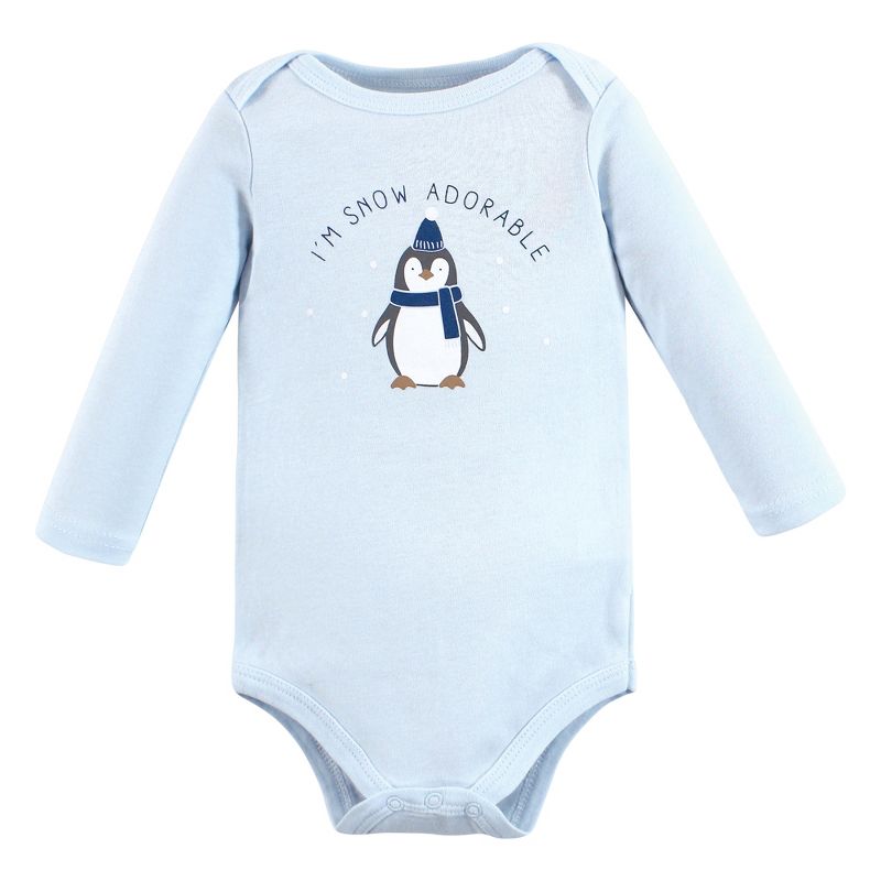 Hudson Baby Unisex Baby Cotton Long-Sleeve Bodysuits, Arctic Animals, 5 of 8
