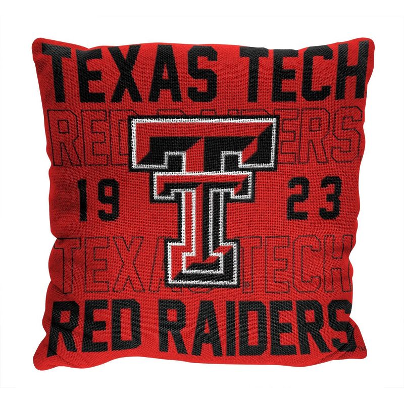 NCAA Texas Tech Red Raiders Stacked Woven Pillow, 1 of 4
