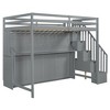 KIGFTSOD Full Over Full Size Murphy Bed with Hydraulic Lift & Desk Design - 4 of 4