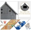 Solid Wood Outdoor Storage Cabinet - Gray, Weather-Resistant, for Garden/Patio/Backyard - 4 of 4