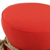 Modway Beat Nautical Rope Upholstered Fabric Ottoman Atomic Red - 3 of 4
