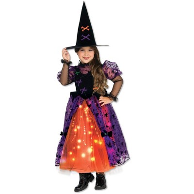 Rubies Girl's Pretty Witch Light Up Costume 2T-4T