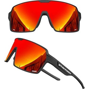 grinderPUNCH Polarized Sport Sunglasses for Men and Women, Lightweight Sun Glasses with UV Protection for Snow Hiking Cycling Running Fishing (Black) - 1 of 4