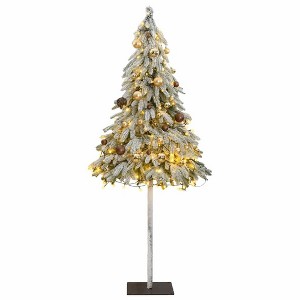 vidaXL Fake Christmas Tree - White, Shiny Gold, Matte Gold, Bronze, Multiple Sizes and Models - 1 of 4