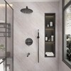 CLIHOME 10-Inch Three-function Wall-mounted Round Shower Set With Swivel Bathtub Spout - 2 of 4