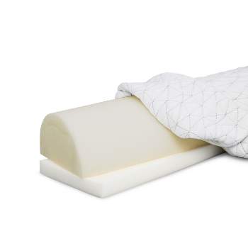 Coop Home Goods 21"x 8"x 5" Four Position Adjustable Memory Foam Support Pillow - GREENGUARD Gold Certified - Lulltra Washable Cover - White (1 Pack)
