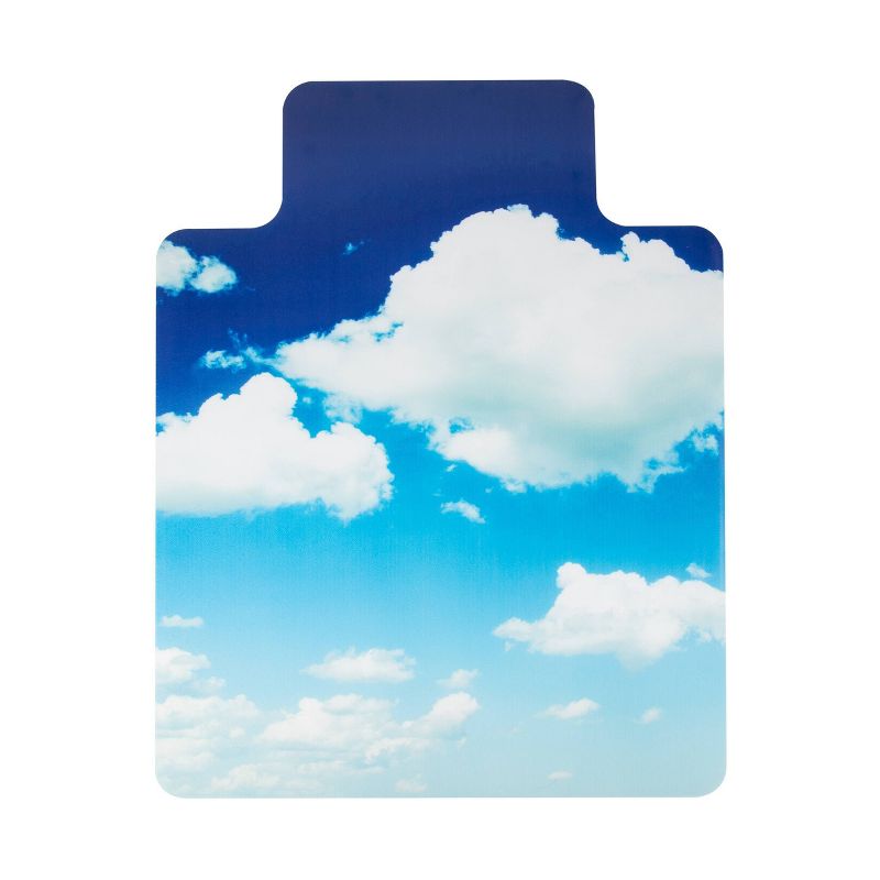 Mind Reader Office Chair Mat with Head in the Clouds Art Blue, 5 of 6