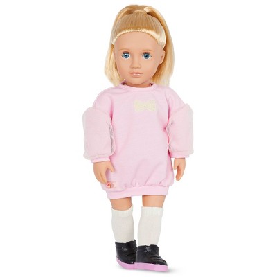 Our Generation Reid with Pink Sweater Dress 18" Fashion Doll