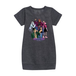Girls' - Monster High - Toddler And Youth Girls Fleece Dress Graphic Short Sleeve Fleece Dress - 1 of 3