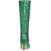 Allegra K Women's Pointy Toe Sparkle Glitter Stiletto Heel Knee High Boots - 3 of 4