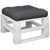 vidaXL Pallet Cushion Black 22.8"x22.8"x3.9" Fabric - 3 of 4