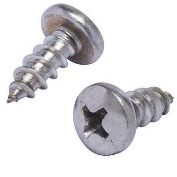 Bolt Dropper No. 6 X 1/2'' Black Oxide Coated Stainless Flat Head Phillips Wood  Screw, 25 Pack : Target
