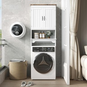 GustoWave Over The Toilet Storage Cabinet with Adjustable Shelf - 1 of 4