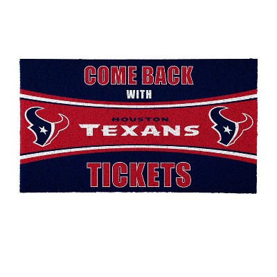 Evergreen Come Back with Tickets Houston Texans 28" x 16" Woven PVC Indoor Outdoor Doormat