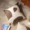 TopComfy Support Pillow Handcrafted Cotton Slub Abstract Printed Square Pillow for Modern Decor, Multicolored, 18"*18"*2" - 2 of 4