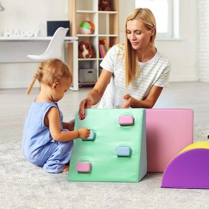 5PCS Toddler Foam Climbing Blocks - Soft Indoor Active Play Set for Preschoolers, Ideal for Climbing, Crawling & Sliding - 1 of 4