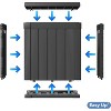 OBOKATA 50 Gallon lockable waterproof outdoor storage box, suitable for seating terrace furniture or storing tools, swimming pool accessories,Black - 3 of 4