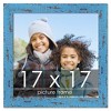 PosterPalooza | Square Shabby Chic Blue Picture Frame - UV Acrylic, Foam Board Backing, Hanging Hardware - 2 of 4