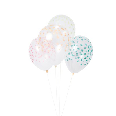 Meri Meri Multicolor Star Printed Balloons