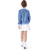 Disney Frozen Kids Girls Zip Up Sequin  Overcoats - 4 of 4