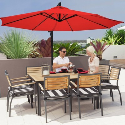 10' Outdoor Banana Cantilever Umbrella - Red - Nuu Garden