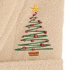 Linum Home Textiles 100% Turkish Cotton Terry Bath Robe Embroidered with Christmas Tree Design - 3 of 3