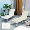 Outsunny Foldable Lounge Chair Cushion Set of 2, UPF50+ 230gsm Olefin and 25D High-Density Foam, Chaise Lounge Cushion Set, 80" x 26" - 2 of 4