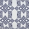 14X22 Inch Hand Woven Geo Pattern Outdoor Pillow Navy Polyester With Polyester Fill by Foreside Home & Garden - 3 of 4
