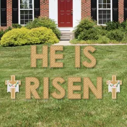 Big Dot of Happiness Religious Easter - Yard Sign Outdoor Lawn Decorations - Christian Holiday Party Yard Signs - He Is Risen