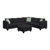 Clihome 112*87" Sectional Sofa Couches Living Room Sets, 7 Seats Modular Sectional Sofa with Ottoman, L Shape Fabric Sofa Corner Couch Set - 2 of 4