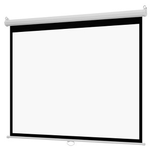 VEVOR Manual Projector Screen, 72 inch 4:3 4K 1080 HD Retractable Pull Down Projector Screen, Wall Mounted Movie Projection with Pull Rope, White - 1 of 4