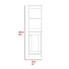 Akoasm Linen Bathroom Medicine Storage Cabinet With Shelve 1 Door-Gray - 2 of 4