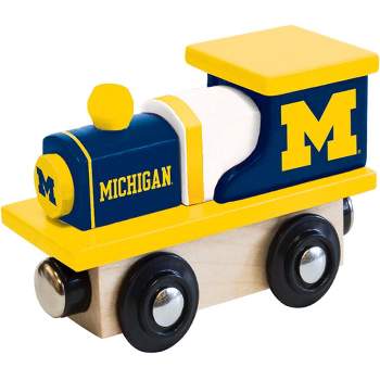 MasterPieces Officially Licensed NCAA Michigan Wolverines Wooden Toy Train Engine For Kids