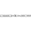 Black Bow Jewelry 5.35mm, 14k White Gold, Hollow Figaro Chain Bracelet - 3 of 4