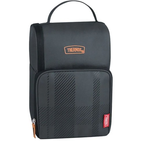 Thermos Dual Compartment Soft Lunch Box - Charcoal Plaid : Target