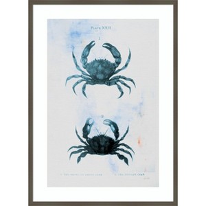 Amanti Art Blue Bay IV by Deborah Revell Wood Framed Wall Art Print - 1 of 4