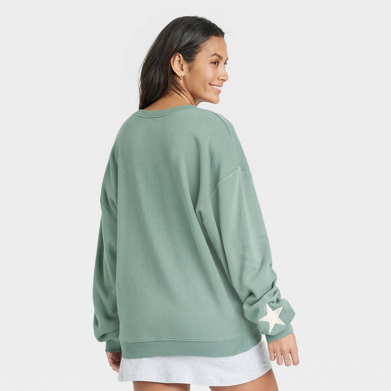 Women's New York Graphic Sweatshirt - Green, 2 of 4