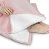PAVILIA Wearable Blanket Hoodie Adults, Faux Shearling Cozy Oversized Hooded Sweatshirt, Warm Fleece Two Pockets - 3 of 4