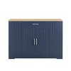 JUJABU 53'' Modern Farmhouse Kitchen Island with Drawers & Trash Can Storage - 2 of 4