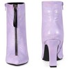 Perphy Women's Pointed Toe Front Zip Chunky Heel Ankle Booties - 3 of 3
