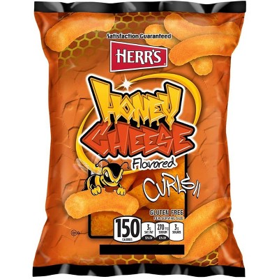 Herrs Honey Cheese Curls - 1 Oz Bag (Pack of 7)